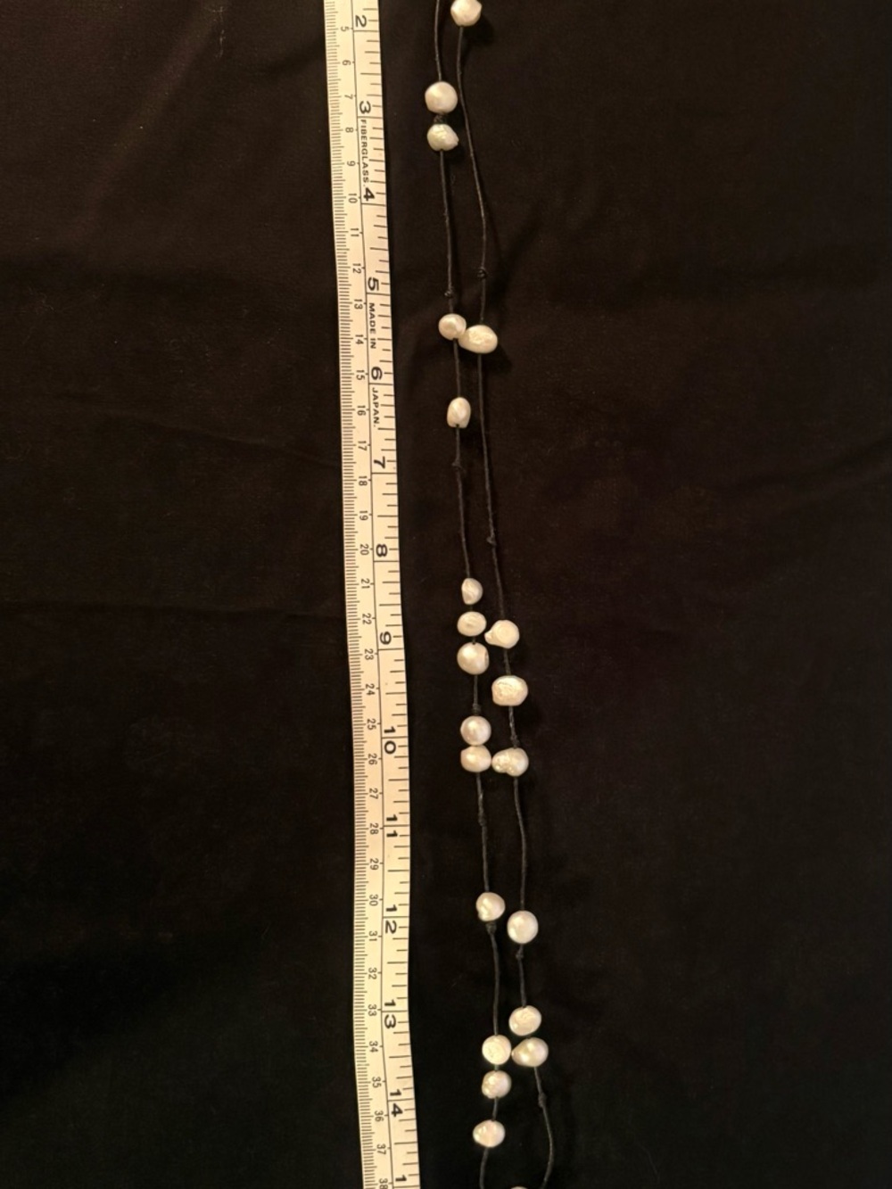 JJILL Freshwater Pearl Beaded on Black Strand Necklace - Picture 3 of 5
